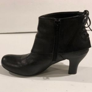 Born Crown, Black Leather Ankle Boot,  Size 9